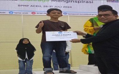 Ananda Muhammad Rifat Akbar Raih Juara 2 O2SN Tingkat Provinsi di BPMP Aceh
